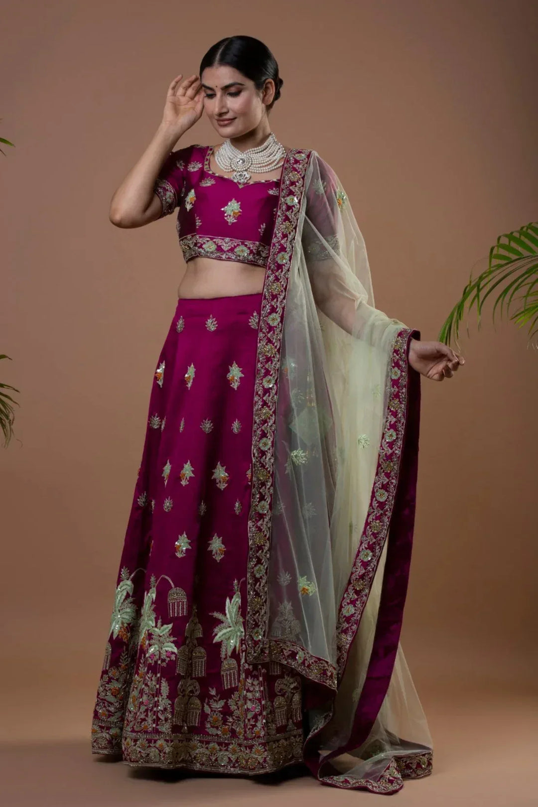 Jhumka Inspired Festive Lehenga - MyEthnikRentals
