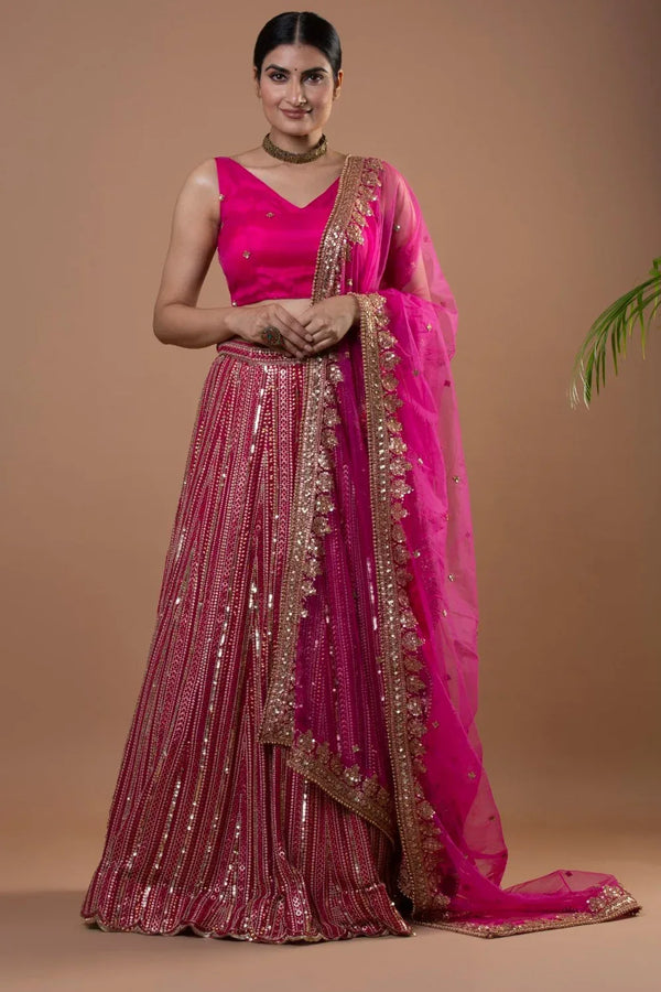 Encrusted Glam Couture Lehenga (Outside Ontario) - MyEthnikRentals