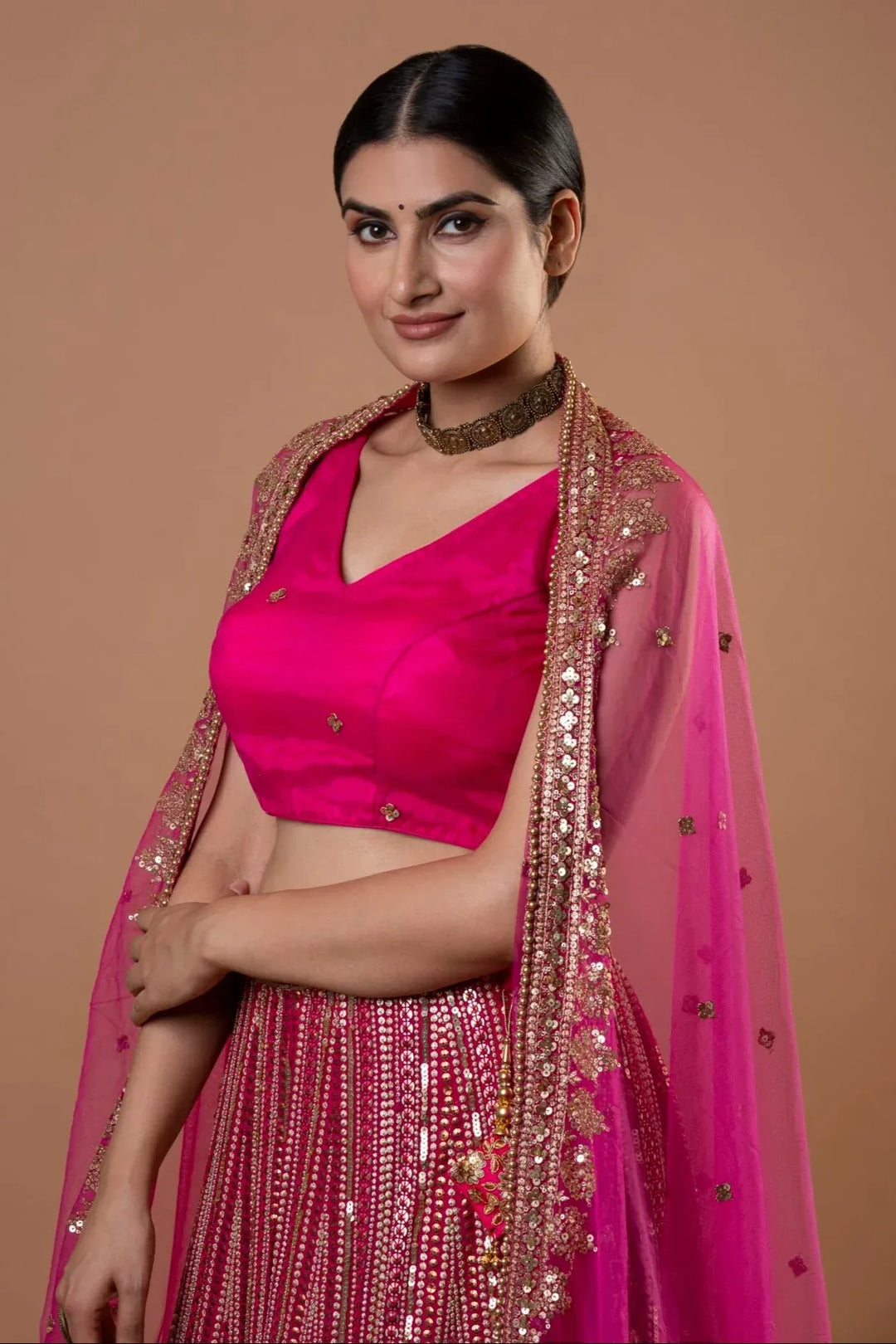 Encrusted Glam Couture Lehenga - MyEthnikRentals