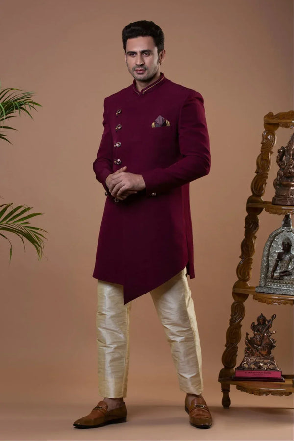 Maroon Indo-western Set (size 40) - MyEthnikRentals