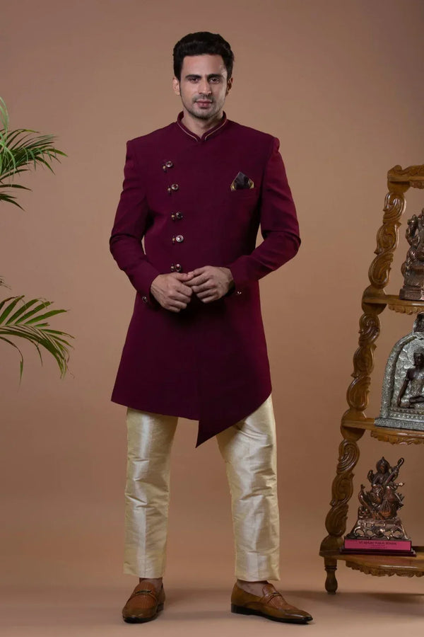 Maroon Indo-western Set (size 40) - MyEthnikRentals