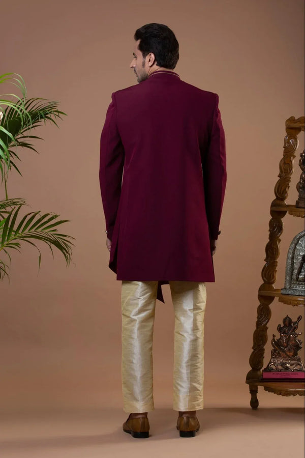 Maroon Indo-western Set (size 40) - MyEthnikRentals