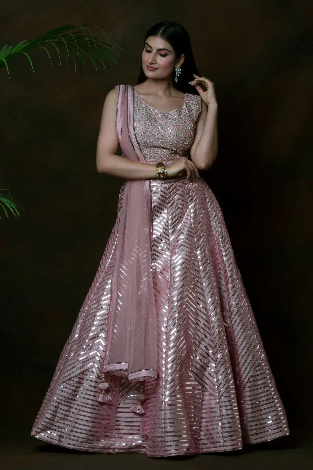 Dreamy Baby Pink Lehenga - MyEthnikRentals