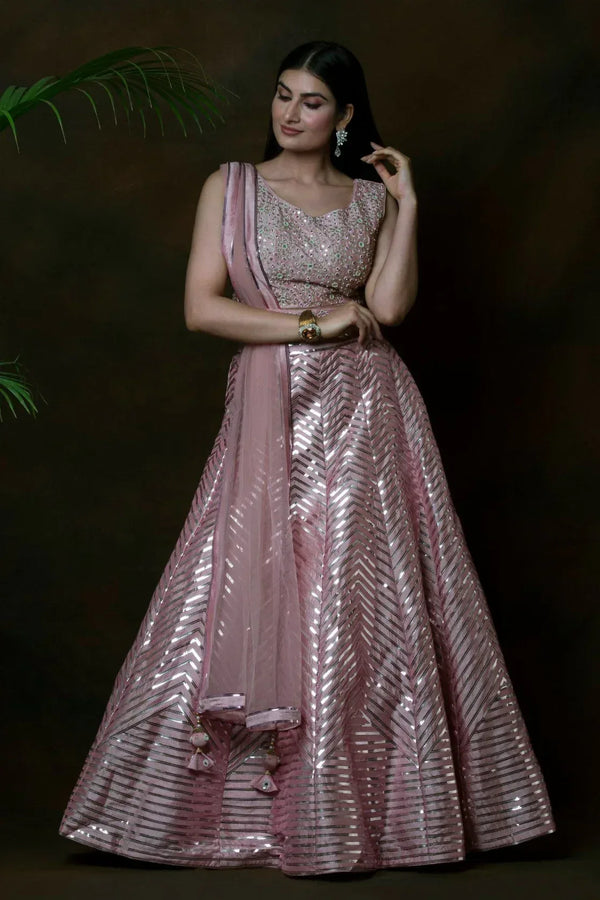 Dreamy Baby Pink Lehenga (Outside Ontario) - MyEthnikRentals