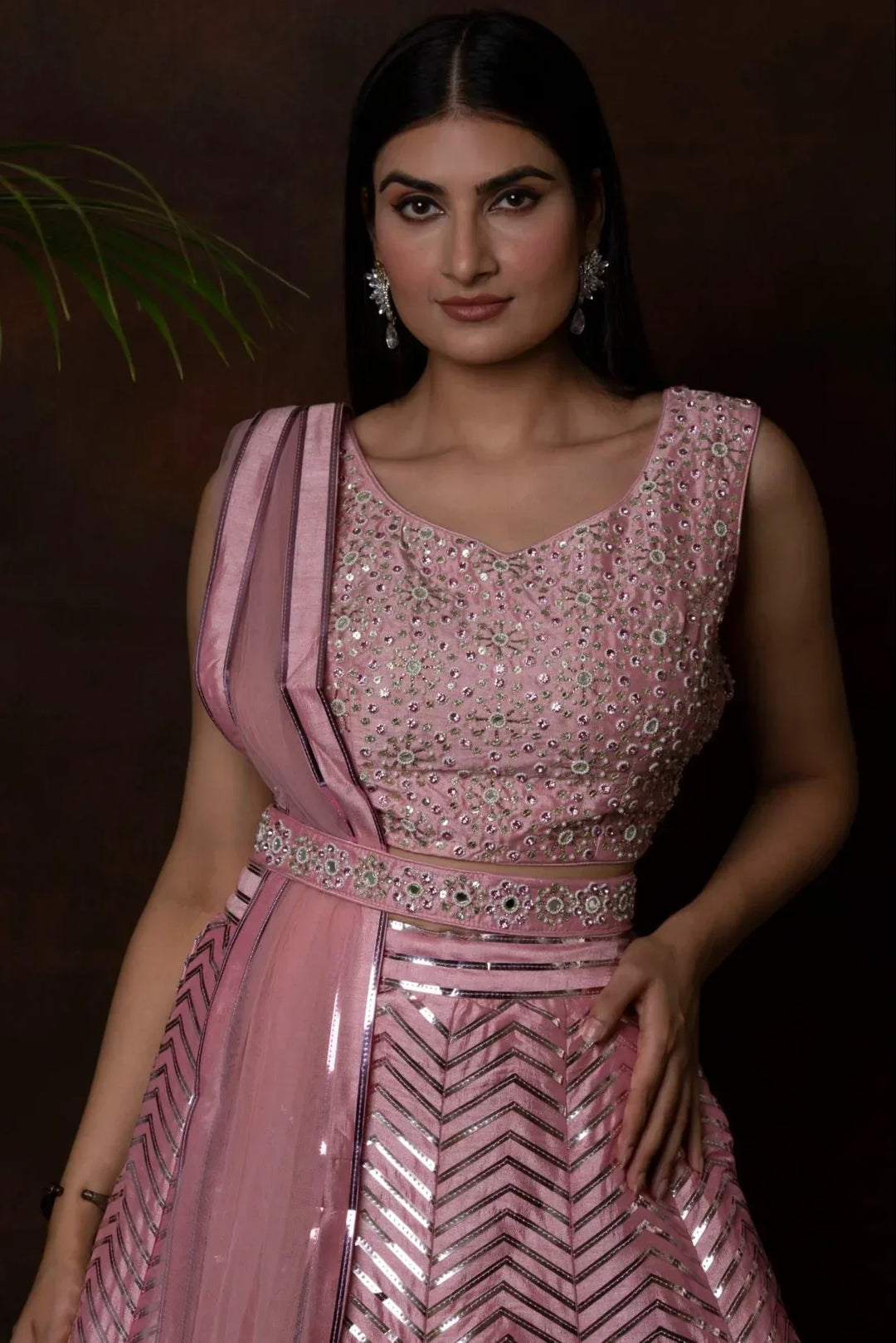 Dreamy Baby Pink Lehenga - MyEthnikRentals
