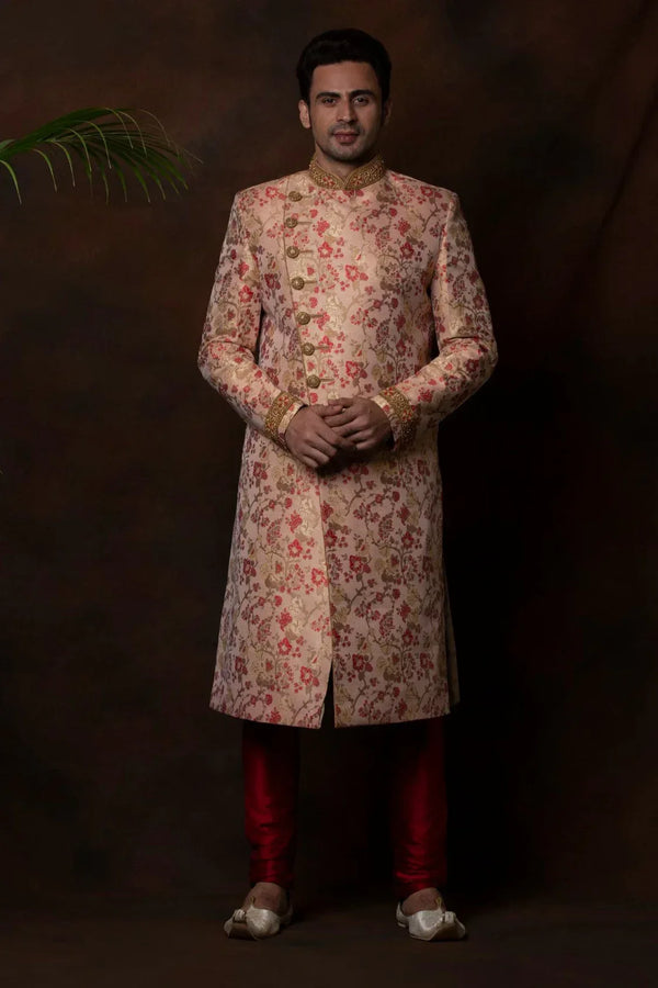Dusty Rose Sherwani - MyEthnikRentals