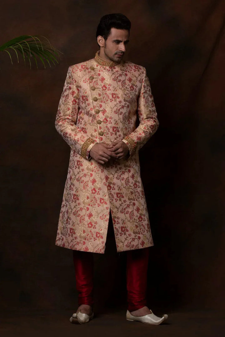 Dusty Rose Sherwani (Outside Ontario) - MyEthnikRentals