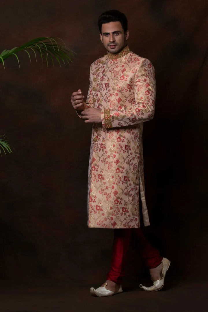 Dusty Rose Sherwani (Outside Ontario) - MyEthnikRentals