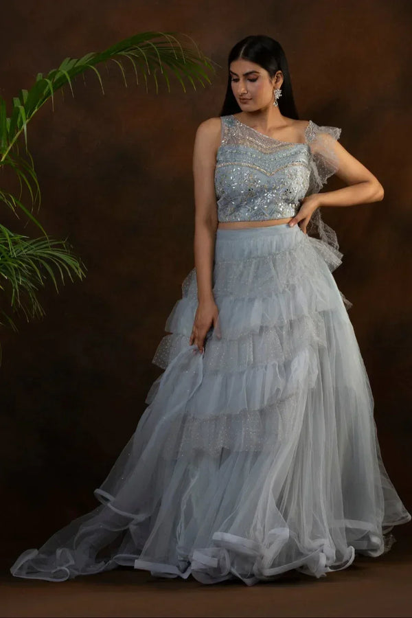 Dancing Layered Flow Lehenga (Outside Ontario) - MyEthnikRentals