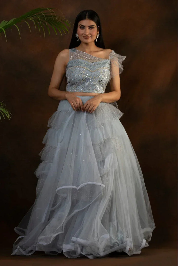 Dancing Layered Flow Lehenga - MyEthnikRentals