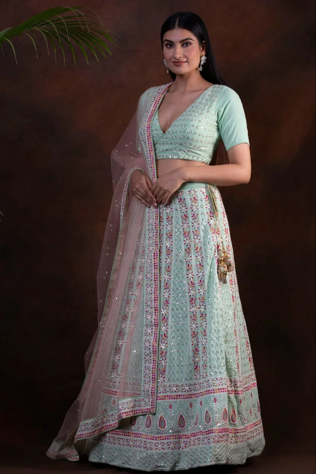 Classic Chikankari Handcrafted Lehenga - MyEthnikRentals