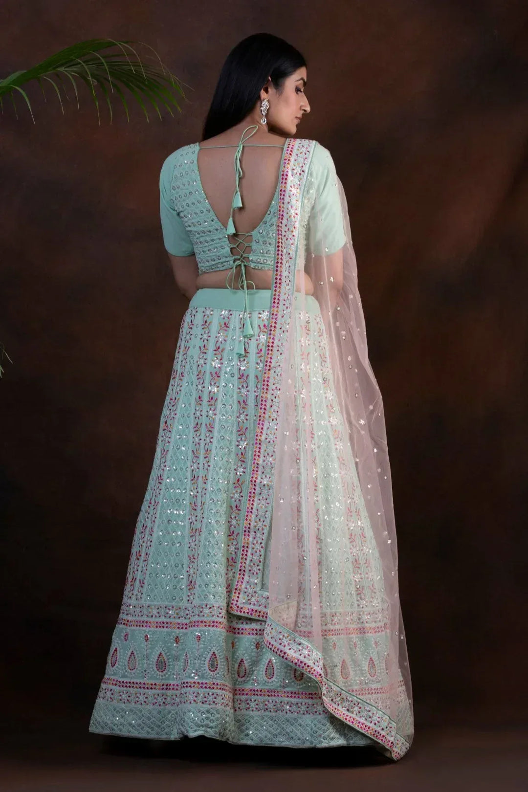 Classic Chikankari Handcrafted Lehenga - MyEthnikRentals