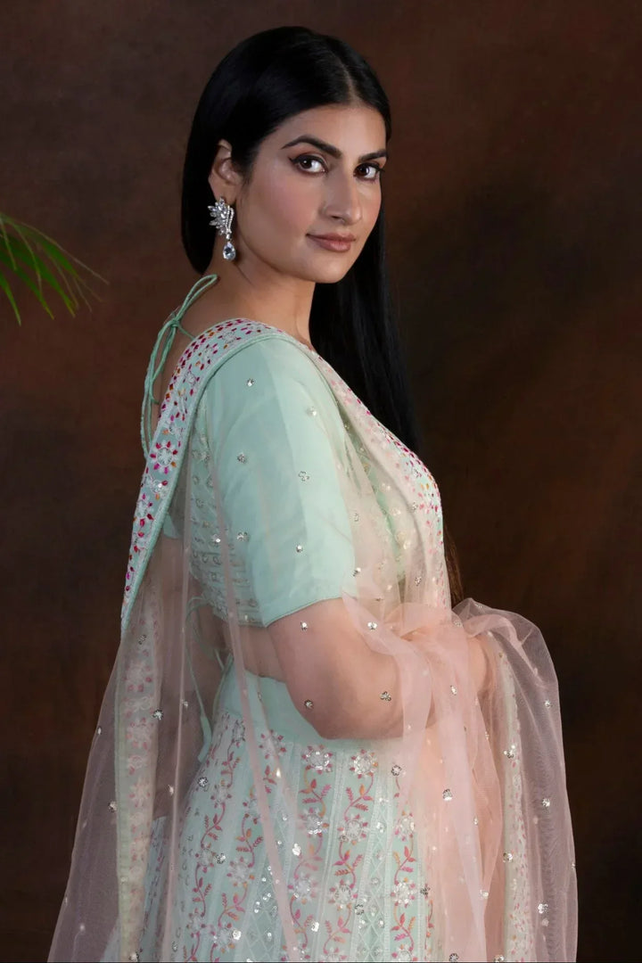 Classic Chikankari Handcrafted Lehenga - MyEthnikRentals