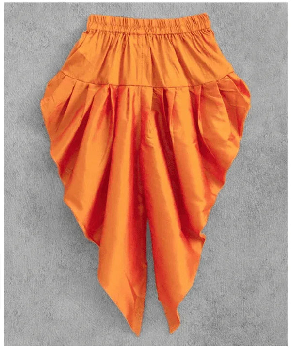 Girls Frilled Top With Dhoti & Dupatta Set - MyEthnikRentals
