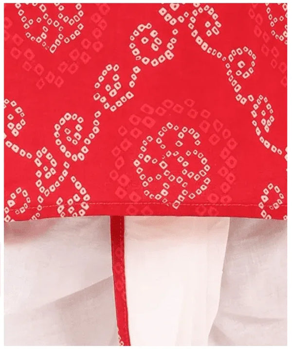 Boys Full Sleeves Hand Block Bandhani Festive Dhoti Kurta - MyEthnikRentals